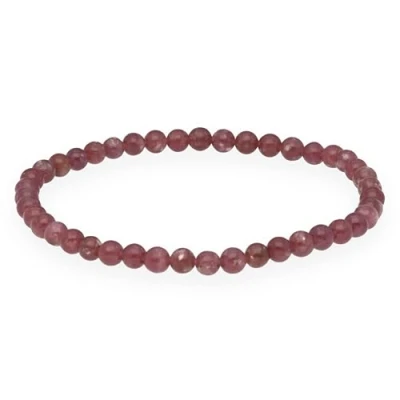 Abbildung von Lebensquelle Plus Mini Kugelarmband 4mm Hochwertiges Edelsteinarmband (Lepidolith)