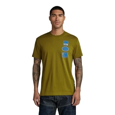 Abbildung von G STAR RAW Herren Multi Badge T Shirt, Braun (tobacco D23903 336 248), M