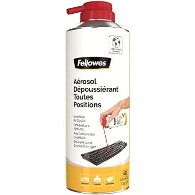 Abbildung von Fellowes Druckluftreiniger schwenkbar 520 ml Dose / 200 Inhalt invertierbarer HFC freier Druckgasreiniger zur Reinigung von Geräten mit Verlängerungsdüse 1 Stück