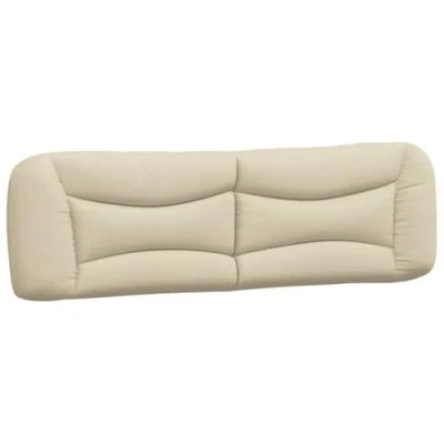 Abbildung von vidaXL Kopfteil Kissen, Kopfteilkissen für Schlafzimmer, Rückenkissen Bett mit Reißverschluss, Kopfpolster Bettkissen, Creme 180cm Stoff