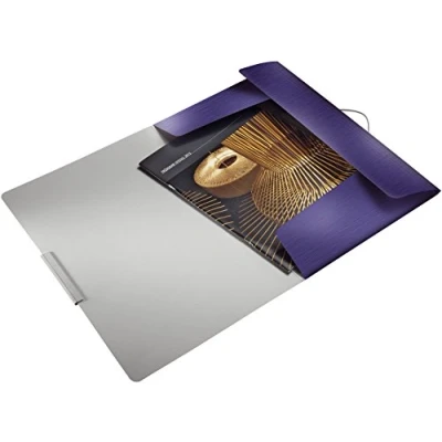 Abbildung von LEITZ Eckspanner Eckspannermappe blau DIN A4 titan