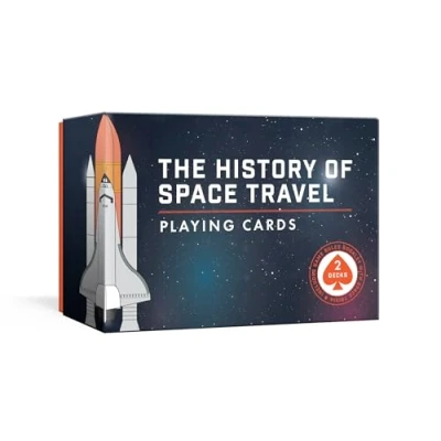Abbildung von The History of Space Travel Playing Cards: Two Decks Cards and Game Rules Booklet with Trivia (Pop Chart Lab)