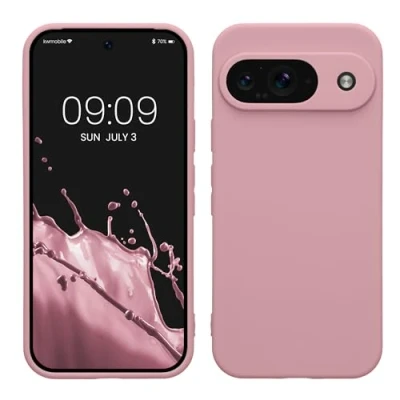 Abbildung von kwmobile Handyhülle kompatibel mit Google Pixel 9 Hülle Handy Case aus weichem Silikon in Altrosa