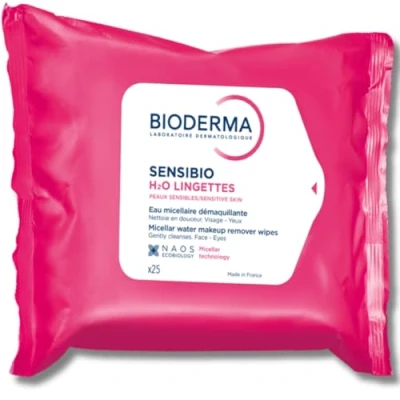 Abbildung von Bioderma Sensibio H2O Micelle Lösung Make up Removing Wipes (25)