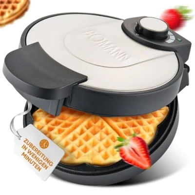Abbildung von BOMANN Waffeleisen WA 1365 CB, 18cm Backfläche, antihaftbeschichtet