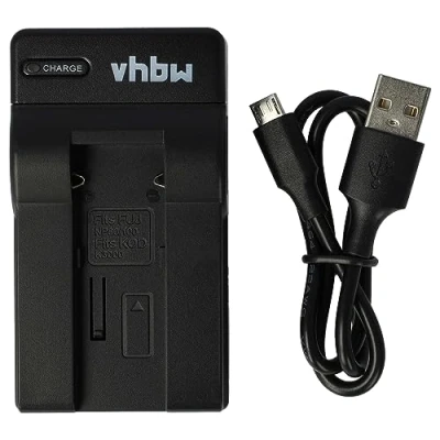 Abbildung von vhbw USB Ladegerät kompatibel mit Ricoh DB 20, 20L Kamera Camcorder/Akku Ladeschale, Ladeanzeige, 4,2 V