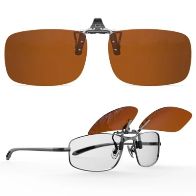 Abbildung von Goiteia Polarisierte Sonnenbrille Clip für Brillenträger Zum Aufstecken Polarisiert, Sonnenbrillen Aufsatz Brille Damen Herren