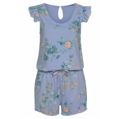 Abbildung von Lascana Pyjama, Damen, Größe: 32, Lavendel allover geblümt