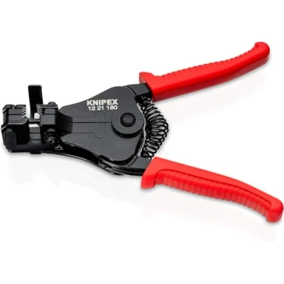 Abbildung von KNIPEX Abisolierzange mit Formmessern Kunststoff Griffhüllen schwarz lackiert 180 mm 12 21