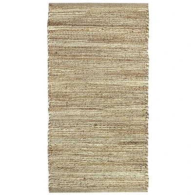 Abbildung von HAMID Jute Teppich, Nur, Teppich 100% Natur, Jutefaser Handgewebt, Weicher und Hohe Festigkeit für Wohnzimmer, Esszimmer, Schlafzimmer, Flurteppich (D1, 110x60cm)