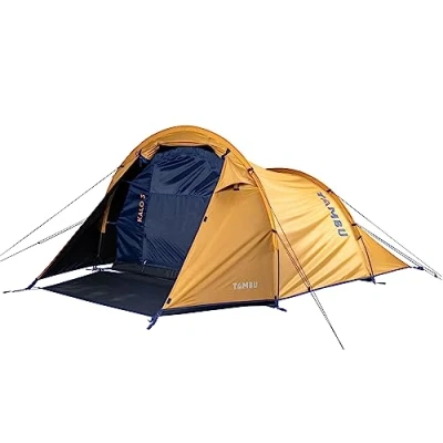 Abbildung von TAMBU Kalo Tunnelzelt 3 Personen Camping Zelt. Black Sky dunkel beschichtet