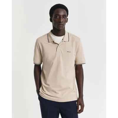 Abbildung von GANT Poloshirt, Herren, Größe: Small, Beige dry sand