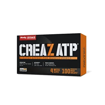 Abbildung von Body Attack Creaz ATP reinste Creatine Kapseln vegan hochdosiert 2 x 100 Maxi Caps