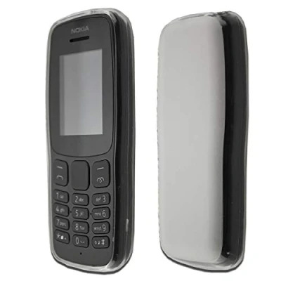 Abbildung von caseroxx TPU Hülle kompatibel mit Nokia 106 (2018), Handy Tasche (TPU in weiß transparent)