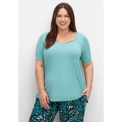 Abbildung von Sheego Tshirt basic, Damen, Größe: 40/42, Aqua