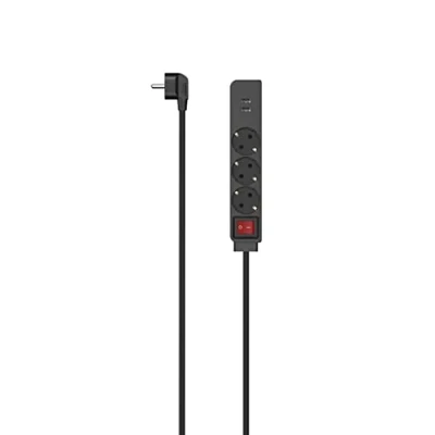 Abbildung von Hama Steckdosenleiste 5 fach (Ein / Ausschalter, USB Anschlüsse, Schutzkontaktkupplung, Schutzkontaktstecker, Kabellänge 1,4 m), 2 x A
