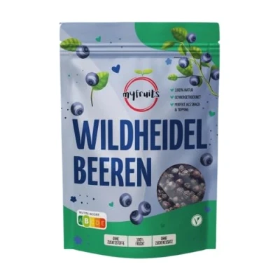 Abbildung von myfruits Wildheidelbeeren, gefriergetrocknet, 300g, ohne Zusätze, 100% wilde Heidelbeeren, Gefriergetrocknete Früchte für Müsli oder als Snack