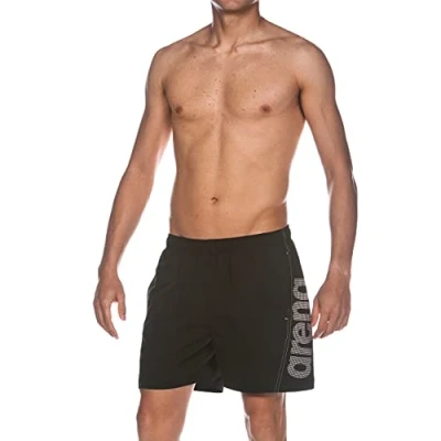 Abbildung von arena Fundamentals Logo Badeshorts Herren für Pool und Meer, Schwimmshorts aus Weichem Schnelltrocknendem Material, Badehose mit Netz Innenslip