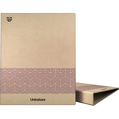 Abbildung von Unipapel Ringbuch aus Kraftpapier, A4, 100% recycelt, Violett, 4 Ringe, 25 mm, D Form, FSC zertifiziert