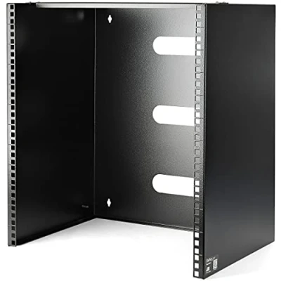 Abbildung von StarTech.com 12HE Wandmontage Halterung für Patch Panele Max. Einbautiefe 34,93 cm 19&quot; Panel Rack flache Netzwerk Geräte 56 kg Kapazität (WALLMNT12)