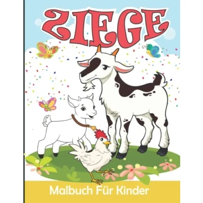 Abbildung von Ziege Malbuch für Kinder: Malvorlagen Jungen und Mädchen