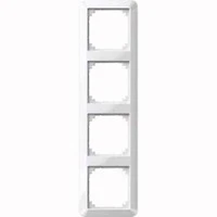 Abbildung von Schneider Electric Merten 389419 1 M Rahmen 4fach für Steckdosen und Schalter, Polarweiß glänzend, Made in Germany