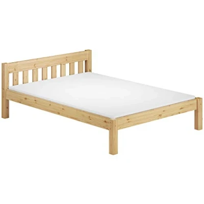Abbildung von Erst Holz® Futonbett Einzelbett Massivholzbett 120x200 Kieferbett Natur Rollrost Matratze 60.38 12 M