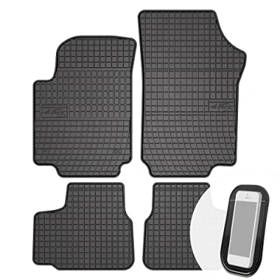 Abbildung von Gummimatten Auto Fußmatten Gummi Automatten Passgenau 4 teilig Set passend für VW Up Seat MII Skoda Citigo ab 2011