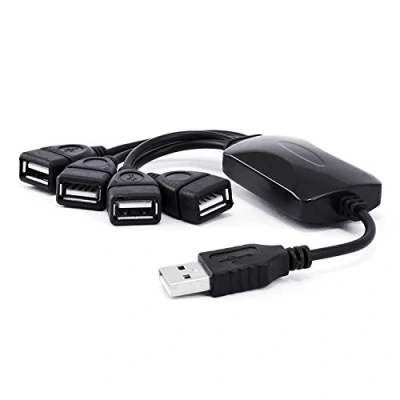 Abbildung von Villageboom Flexibler USB Splitter 4 Port Verteiler Fach Mehrfachstecker Hub 1 zu