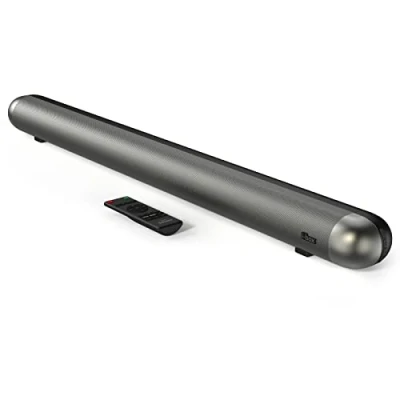 Abbildung von i box Soundbar für TV Geräte, Soundsystem Fernseher mit Dolby Surround Sound, Bluetooth, AUX, HDMI ARC, und USB Computer Lautsprecher, Musik, Filme, Monitor, Heimkino, Stereo Lautsprecher