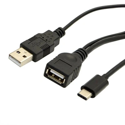 Abbildung von Chenyang USB C Buchse Typ 3.1 zu 2.0 von Chenyang, OTG Datenkabel mit Power für Handy und MacBook Pro