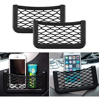 Abbildung von Voarge 2 Pack Kofferraum Netztasche, Ablagenetz Wohnmobil Utensiliennetz Ablagennetz Utensiliennetz, Elastic String Netz Mesh Tasche für Handy Geldbörse Schlüssel Kleine Dinge