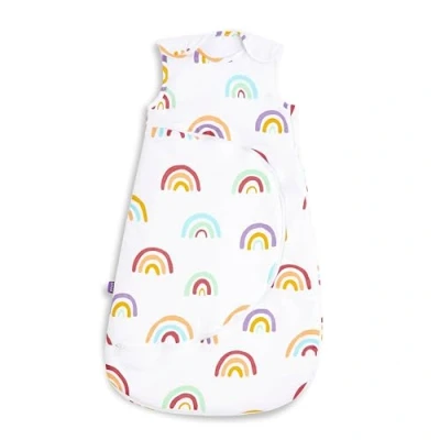 Abbildung von Snüz Baby Schlafsack, 1.0 Tog Regenbogendesign 100% Baumwolle, mit Reißverschluss für Einfaches Windelwechseln, Maschinenwaschbar, 0 6 Monate SW007AJ Rainbow