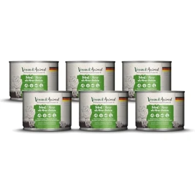 Abbildung von Venandi Animal Premium Katzenfutter Schaf als Monoprotein Nassfutter, getreidefrei und naturbelassen, 6er Pack (6 x 200g)