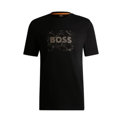 Abbildung von BOSS Bossrete Tshirt print, Herren, Größe: Small, Black