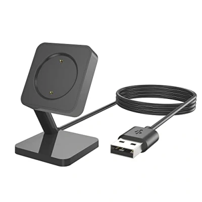 Abbildung von System S USB 2.0 Kabel 100 cm Ladestation für Amazfit GTR 4 3 GTS Smartwatch Schwarz