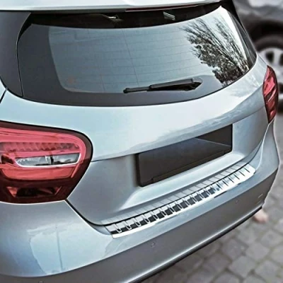Abbildung von Recambo CT LKS 1370 LADEKANTENSCHUTZ Edelstahl Chrom für alle Mercedes A KLASSE W176 Bj 2012 2018, Large