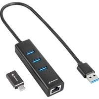 Abbildung von Sharkoon 4 Port USB 3.2 GEN 1 Aluminium Hub, Schwarz