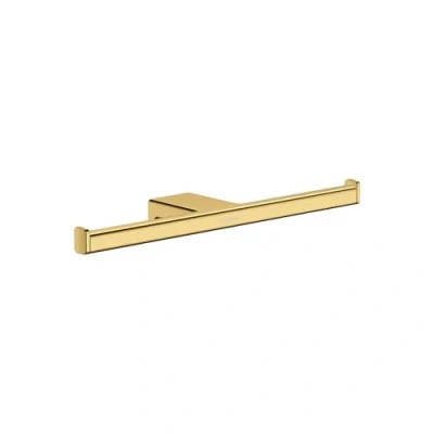 Abbildung von hansgrohe AddStoris Toilettenpapierhalter doppelt, Klopapierhalter für Wandmontage, Klorollenhalter, verdeckte Befestigung, Badezimmer Zubehör, Brushed Bronze, 41748140