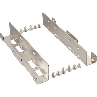 Abbildung von InLine 39950L HDD/SSD Einbauschienen, 2x 6,35cm (2,5&quot;) zu 8,89cm (3,5&quot;), nur Rahmen und Schrauben, schwarz