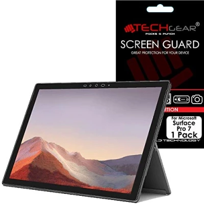 Abbildung von TECHGEAR Schutzfolie für Surface Pro 7 (12.3 Zoll) Ultra Klare Kompatibel mit Microsoft