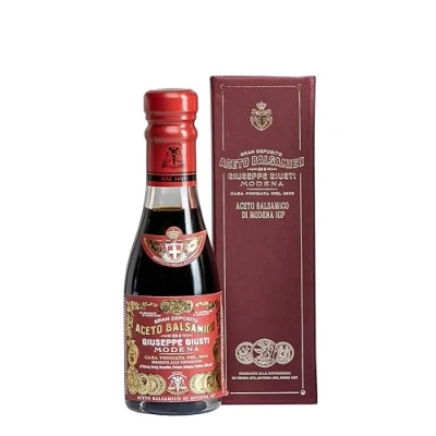 Abbildung von Giuseppe Giusti Riccardo Aceto Balsamico di Modena IGP Balsamessig aus 3 Goldmedaillen Traditionsflasche in Geschenkpackung (1 x 0.1 l)
