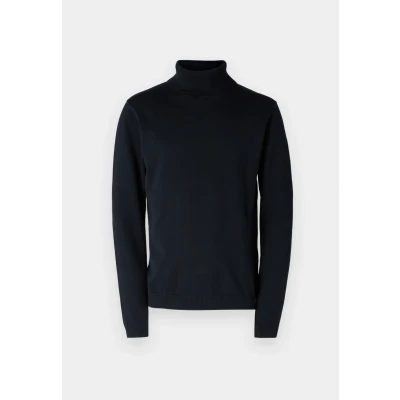 Abbildung von Jack &amp; Jones Jjebasic KNIT ROLL NECK Strickpullover, Herren, Größe: XS, Navy blazer