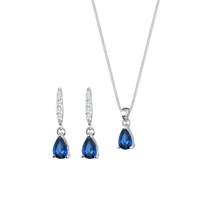Abbildung von Elli DROP Elegant Set Ohrringe 2tlg. blau, Damen, Größe: 45, blau