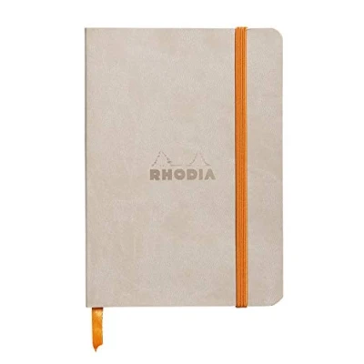 Abbildung von Rhodia 117305C Notizheft (mit weichem Umschlag, liniert, 72 Blatt, DIN A6, 10,5 x 14,8 cm) 1 Stück beige