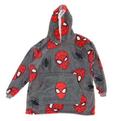 Abbildung von Spiderman Hoodie Decke für Kinder Idealer Begleiter kleine Superhelden