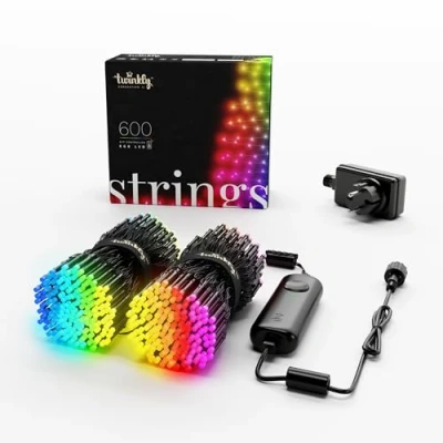 Abbildung von Weihnachtsbeleuchtung Mini Lichter mit App 48m 600 LED Birnen Multi Twinkly