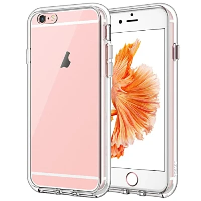Abbildung von JETech Hülle für iPhone 6S Plus und 6 Plus, Nie Vergilbung Handyhülle Stoßfest, Schutzhülle Anti Kratzt Transparent Rückseite (Durchsichtig)