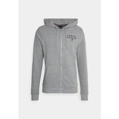Abbildung von Tommy Hilfiger Hoodie Sweatjacke, Herren, Größe: Small, Medium grey heather