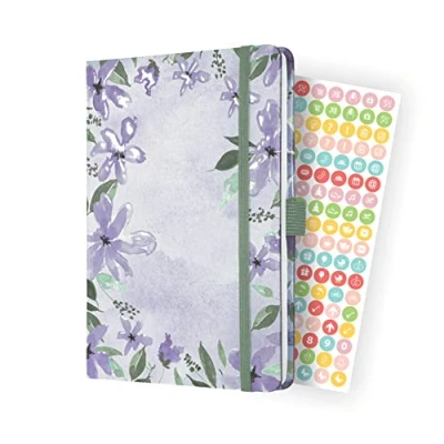 Abbildung von SIGEL J3337 Wochenkalender Jolie 2023 Loose Florals Lilac ca. A5 Hardcover Gummiband, Stiftschlaufe, Einstecktasche 174 Seiten FSC zertifiziert Terminplaner